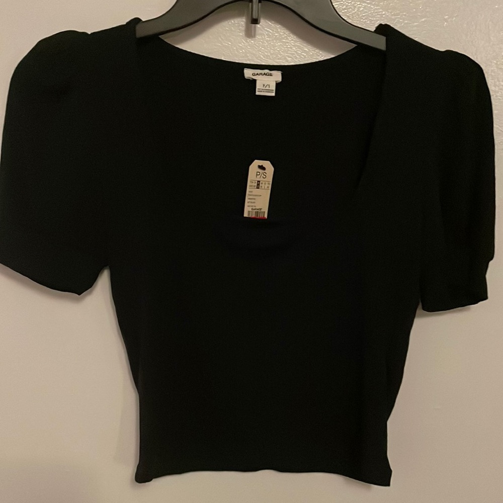 NWT Garage Square Neck Crop Top